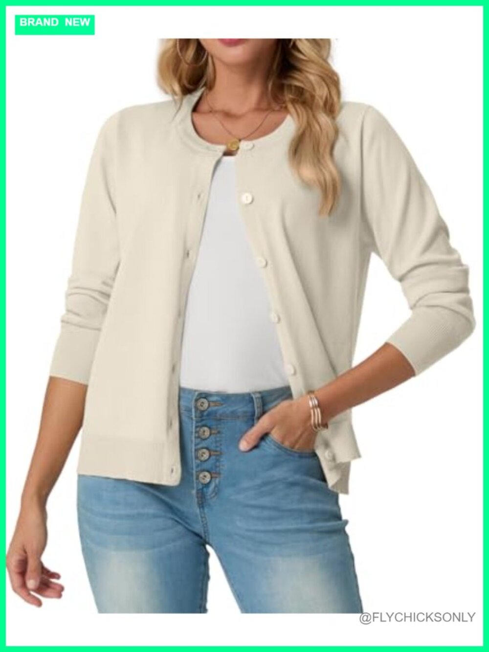 Lightweight Button Up Cardigan Sweater for Women Business Casual Long Sleeve